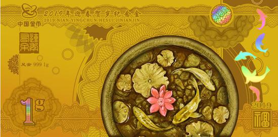 2019年迎春賀歲紀念金卡背面